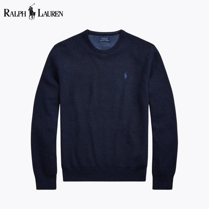 RL Mesh-Knit Cotton Crewneck Sweater